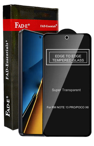 FAD-E Tempered Glass for POCO X6 5G / Redmi Note 13 PRO 5G (Transparent)