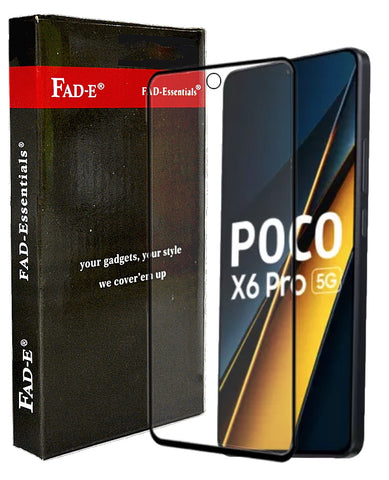 FAD-E Tempered Glass (with camera hole) for POCO X6 PRO 5G (Transparent)