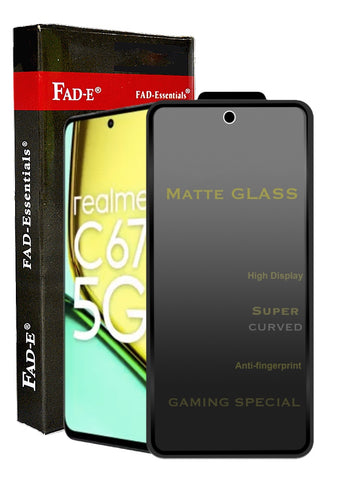 FAD-E Matte Tempered Glass for Realme C67 5G / OPPO A79 5G / realme C55 (Matte Transparent)