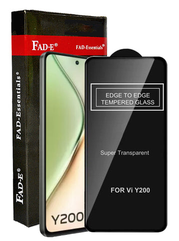 FAD-E Edge to Edge Tempered Glass for Vivo Y200 5G  (Transparent)