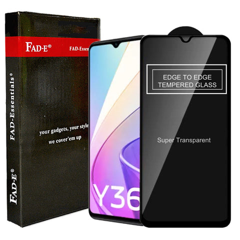 FAD-E Edge to Edge Tempered Glass for Vivo Y36 (Transparent)