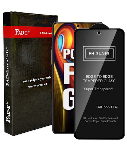 FAD-E Edge to Edge Tempered Glass for Poco F3 GT  (Transparent)