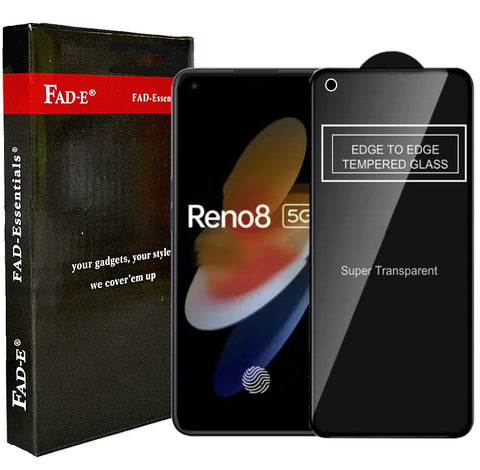 FAD-E Edge to Edge Tempered Glass for OPPO Reno 8 5G (Transparent)