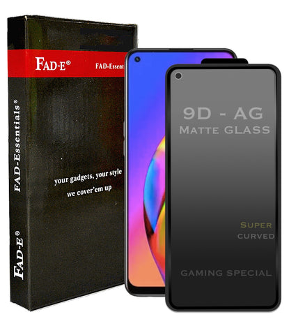 FAD-E Edge to Edge Tempered Glass for Oppo F19 Pro , Oppo F19 Pro+ (Matte Transparent)