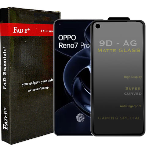 FAD-E Edge to Edge Tempered Glass for OPPO Reno 7 PRO 5G (Matte Transparent)