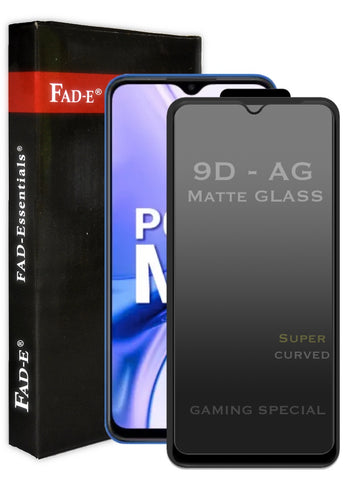 FAD-E Edge to Edge Tempered Glass for POCO M2 , Redmi 9 Prime (Matte Transparent)
