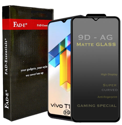 FAD-E Tempered Glass for Vivo T1 5G / T1X / T2X 5G / Y75 5G / Y56 5G / iQOO Z6 5G (Matte Transparent)
