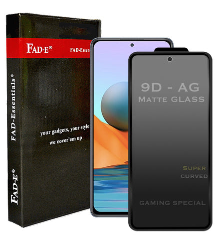 FAD-E Edge to Edge Tempered Glass for Mi Redmi Note 10 Pro , Note 10 Pro Max (Matte Transparent)