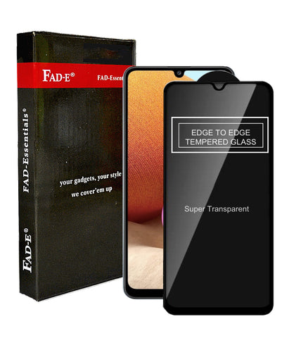 FAD-E Edge to Edge Tempered Glass for Samsung Galaxy A32 4G , A22 4G , F22 (Transparent)