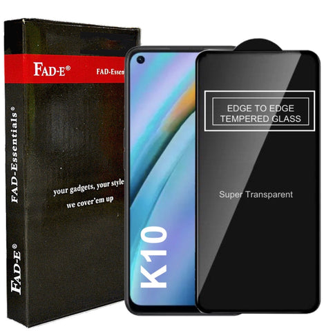 FAD-E Edge to Edge Tempered Glass for OPPO K10 4G (Transparent)