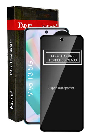 FAD-E Tempered Glass Screen Protector Guard for Vivo T3 5G (Transparent)