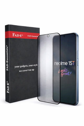 FAD-E Matte Tempered Glass Screen Protector Guard for Realme 15T 5G (Matte)