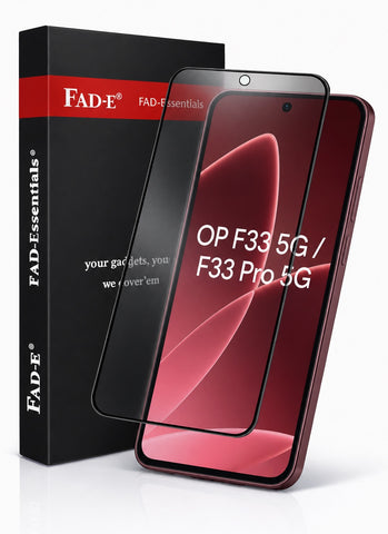 FAD-E Matte Tempered Glass Screen Protector Guard for Oppo F33 5G / F33 Pro 5G (Matte Transparent)
