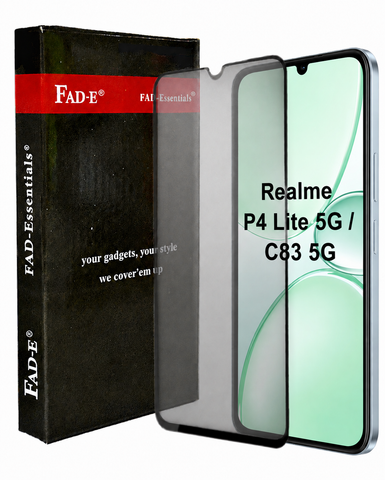 FAD-E Matte Tempered Glass Screen Protector Guard for Realme P4 Lite 5G / Realme C83 5G (Matte Transparent)