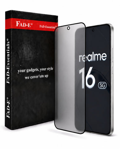 FAD-E Matte Tempered Glass Screen Protector Guard for Realme 16 5g (Matte Transparent)
