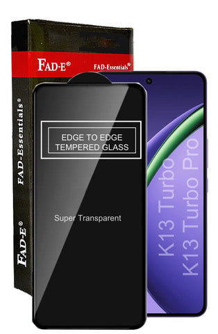 FAD-E Tempered Glass Screen Protector Guard for Oppo K13 Turbo / K13 Turbo Pro (Transparent)