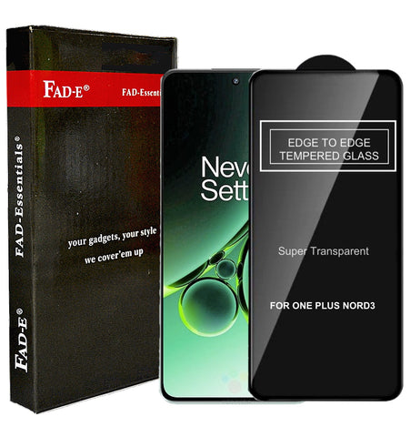 FAD-E Edge to Edge Tempered Glass for OnePlus Nord 3 5G / Nord3 (Transparent)