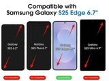 FAD-E Tempered Glass Screen Protector for Samsung Galaxy S25 Edge 5G (Transparent)