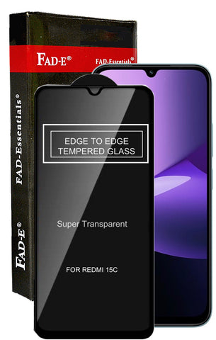 FAD-E Tempered Glass Screen Protector Guard for Redmi 15C 5G (6.9 inch)