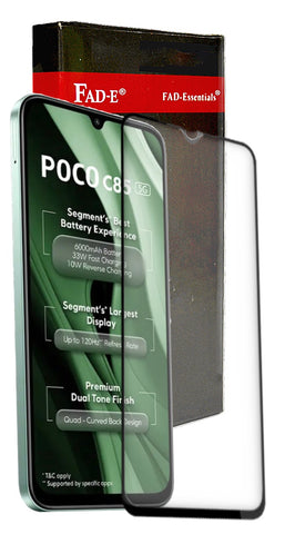 FAD-E Tempered Glass Screen Protector Guard for Poco C85 5G / Redmi 15C 5G (6.9 inch)