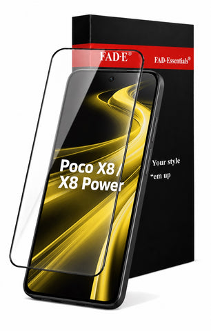 FAD-E Tempered Glass Screen Protector Guard for Poco X8 / Poco X8 Power 5G (6.83 inch)