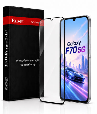 FAD-E Tempered Glass Screen Protector Guard for Samsung Galaxy F70 5G