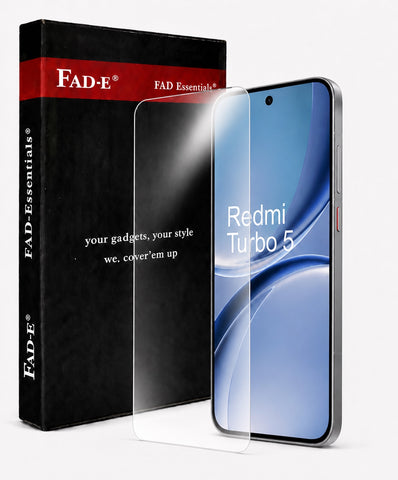 FAD-E Ultra Clear Tempered Glass (borderless) Screen Protector Guard for Redmi Turbo 5