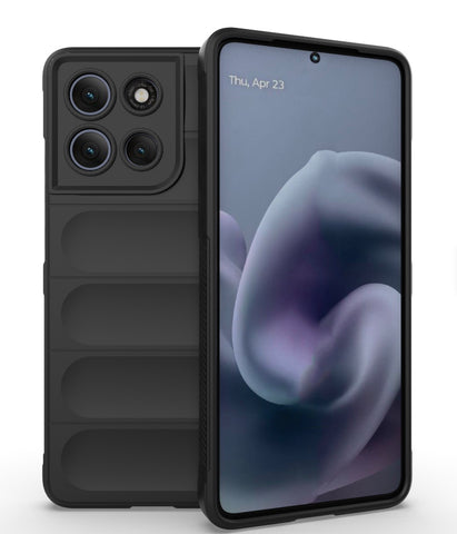 Toughened Series Flexible Back Case Cover for Motorola Moto G86 Power (Black)