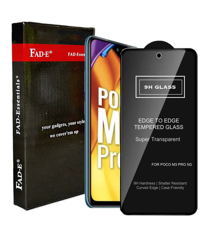 FAD-E Edge to Edge Tempered Glass for POCO M3 Pro 5G (Transparent)